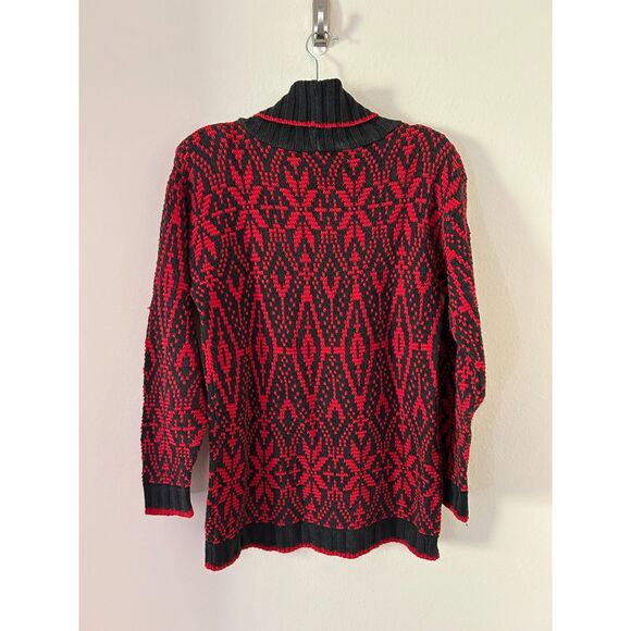 Vintage Delia‎ Mckain Nordic Cotton Turtleneck Sweater Size M - Picture 2 of 6